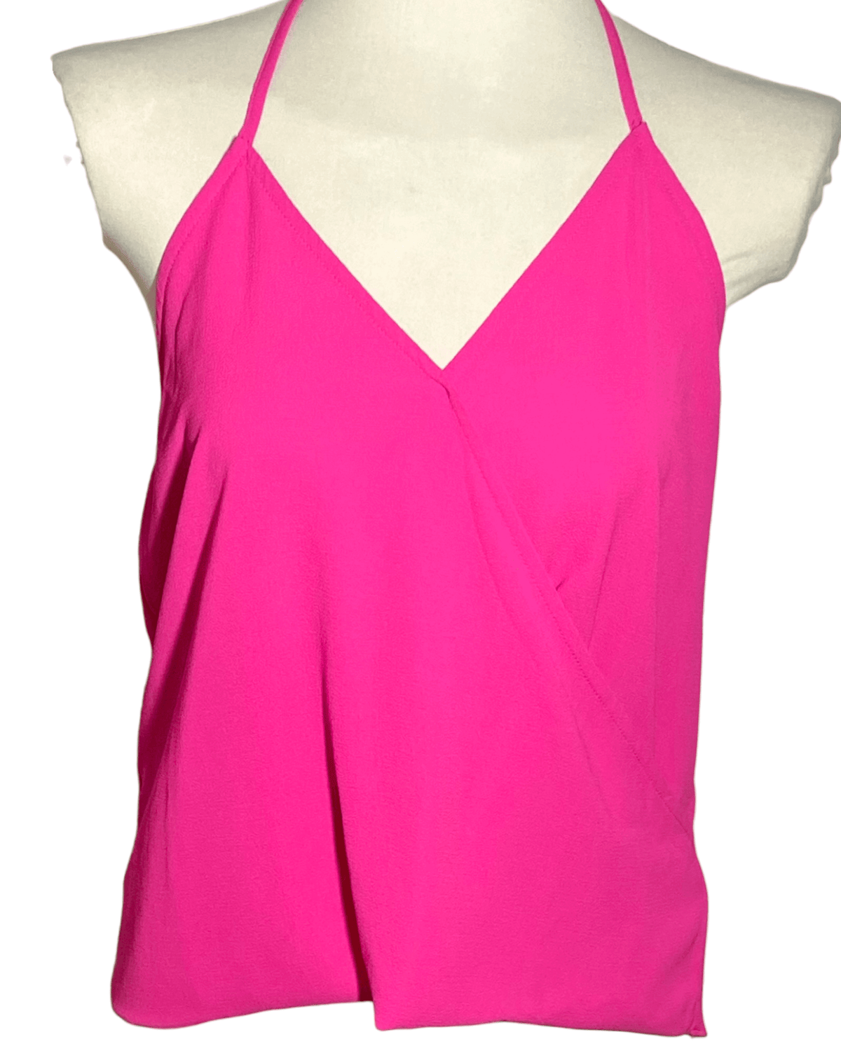 Bright Spring SOPHIE RUE shocking pink cross front halter top