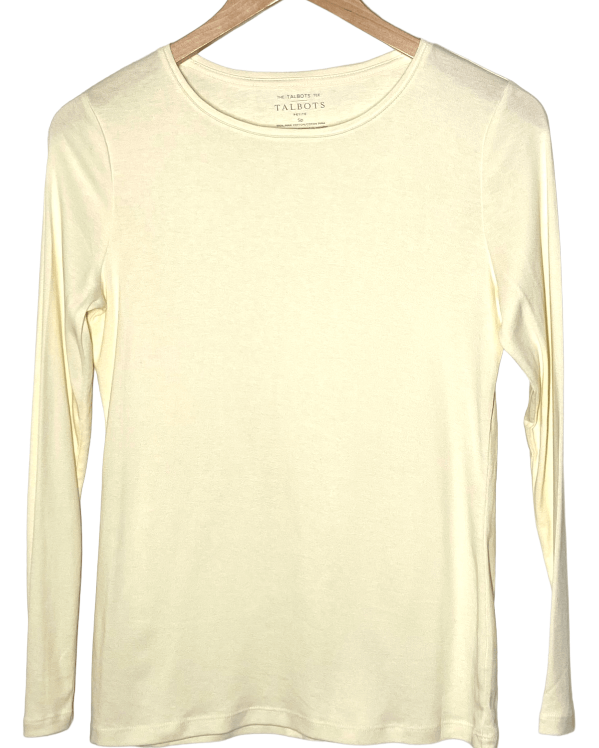 Bright Spring TALBOTS ivory long sleeve tee