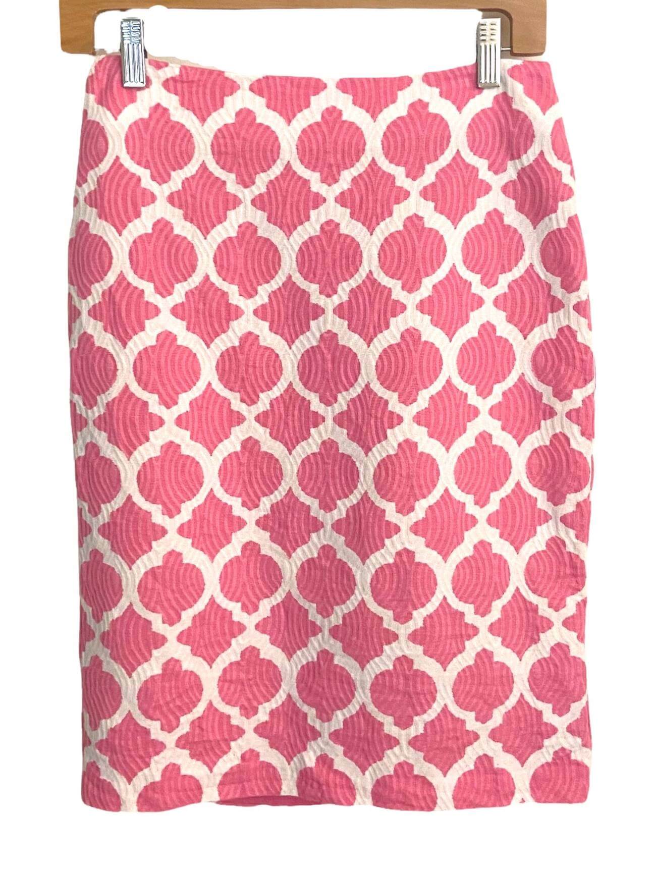 Hot pink on sale eyelet pencil skirt