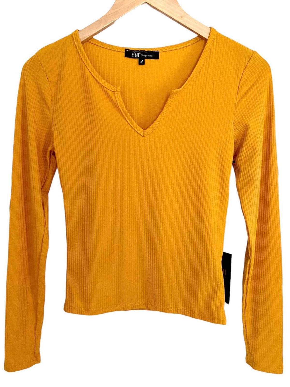 Bright Spring YMI marigold ribbed top
