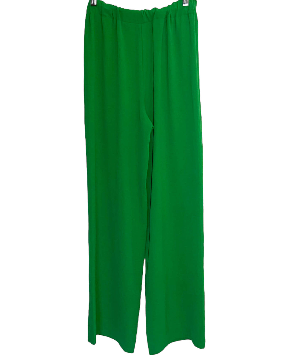 Bright Spring ZARA kelly green wide legged wrap pants