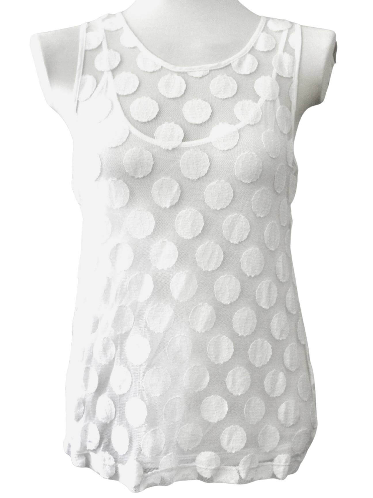 Bright Winter BANANA REPUBLIC sheer dot top