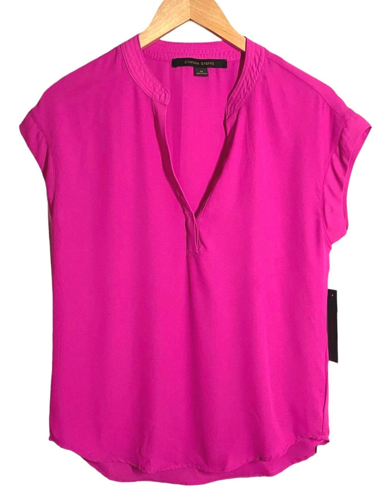 Bright Winter CYNTHIA STEFFE hot pink top