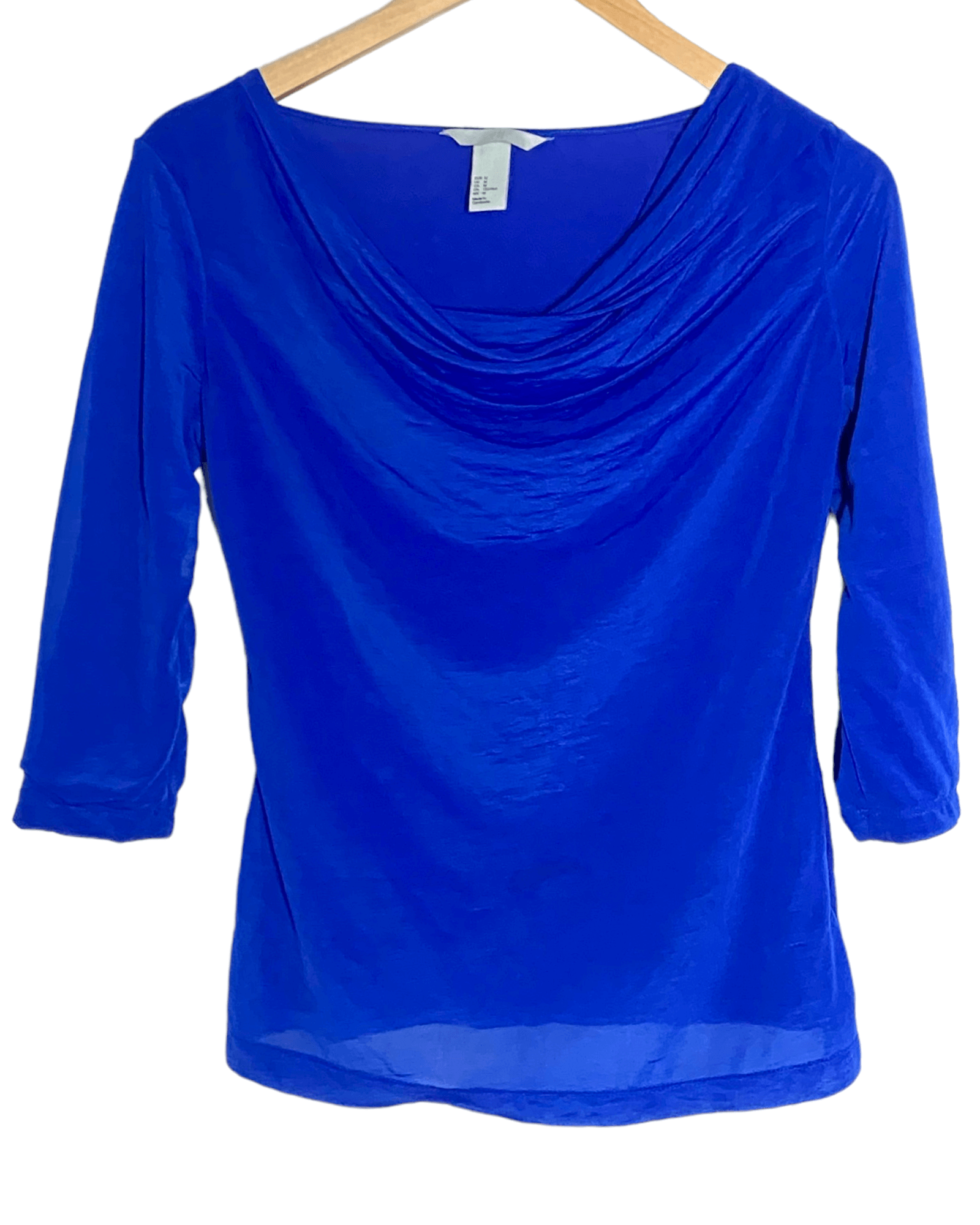 Cool Winter H&M royal blue cowl neck knit top