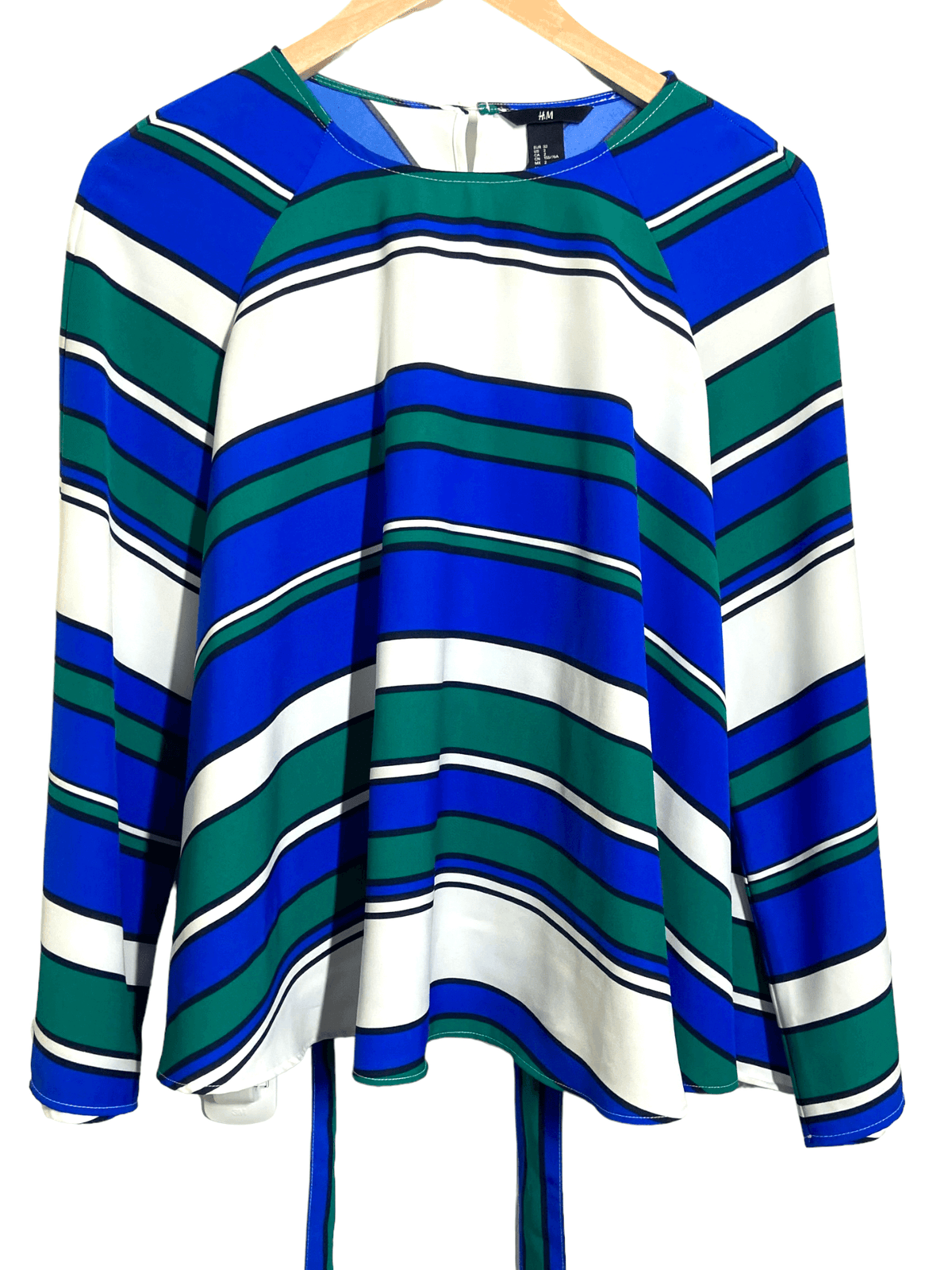 Bright Winter H&amp;H bold stripe tie blouse