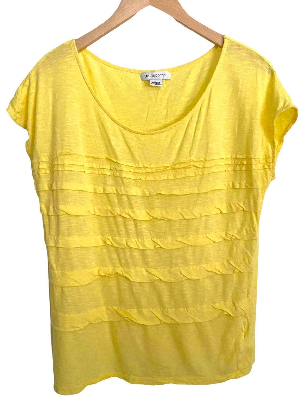 Bright Winter LIZ CLAIBORNE yellow tee