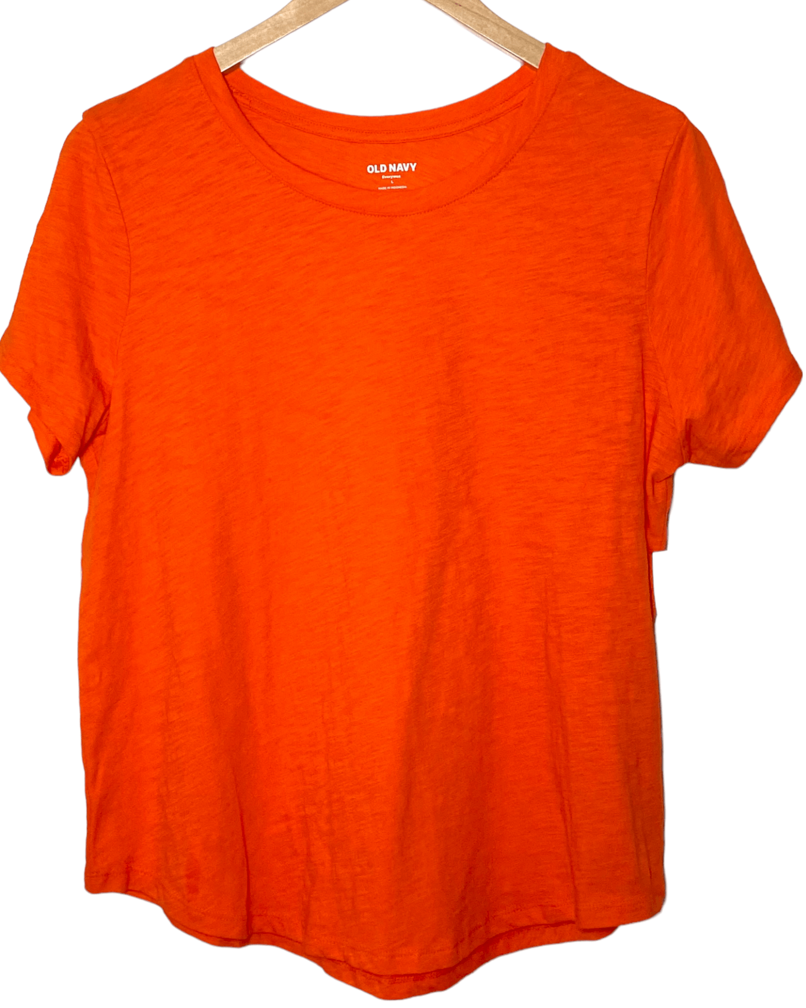 Bright Winter OLD NAVY poppy orange slub-knit tee
