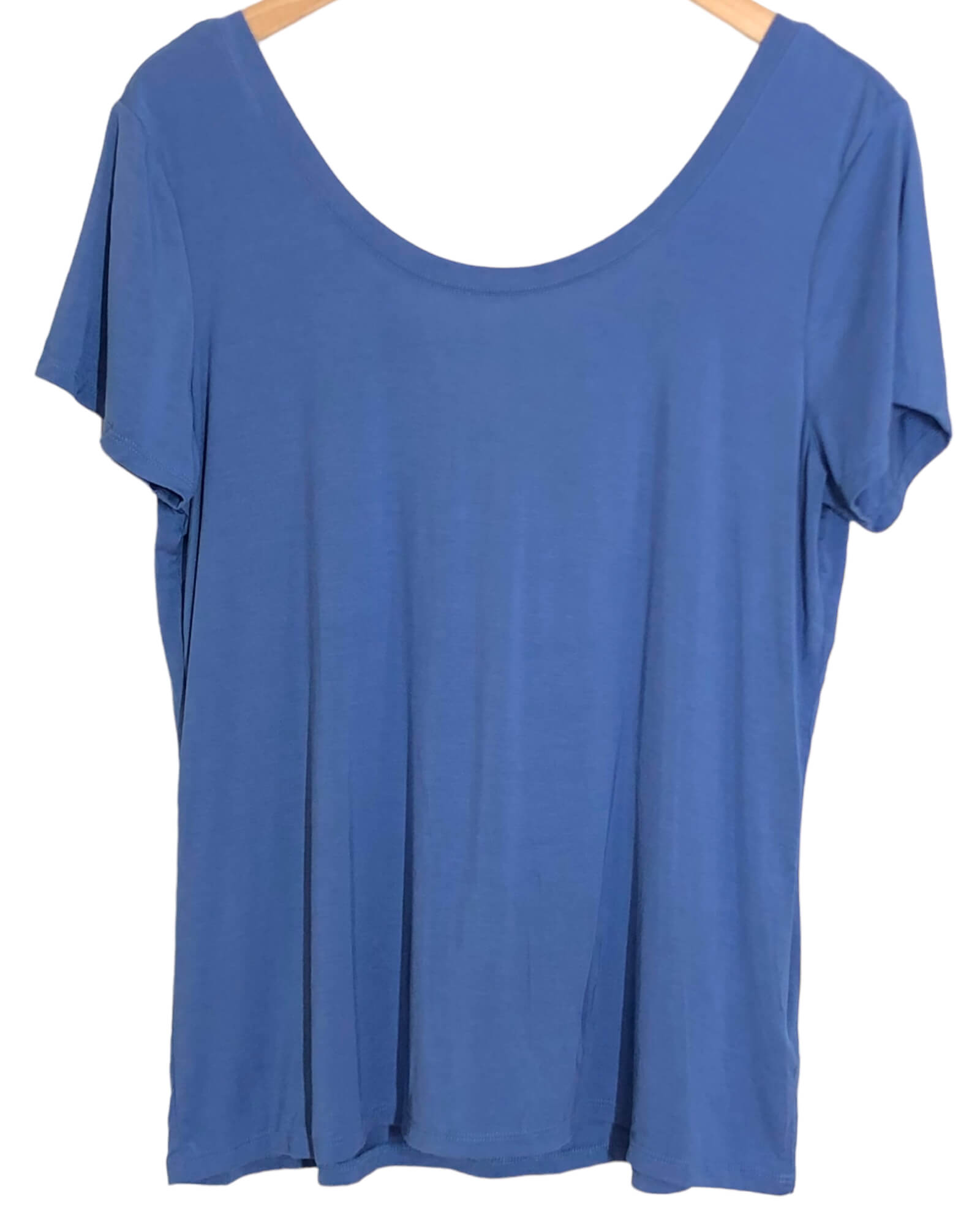 Cool Summer CABLE AND GAUGE blue scoop neck t-shirt tee