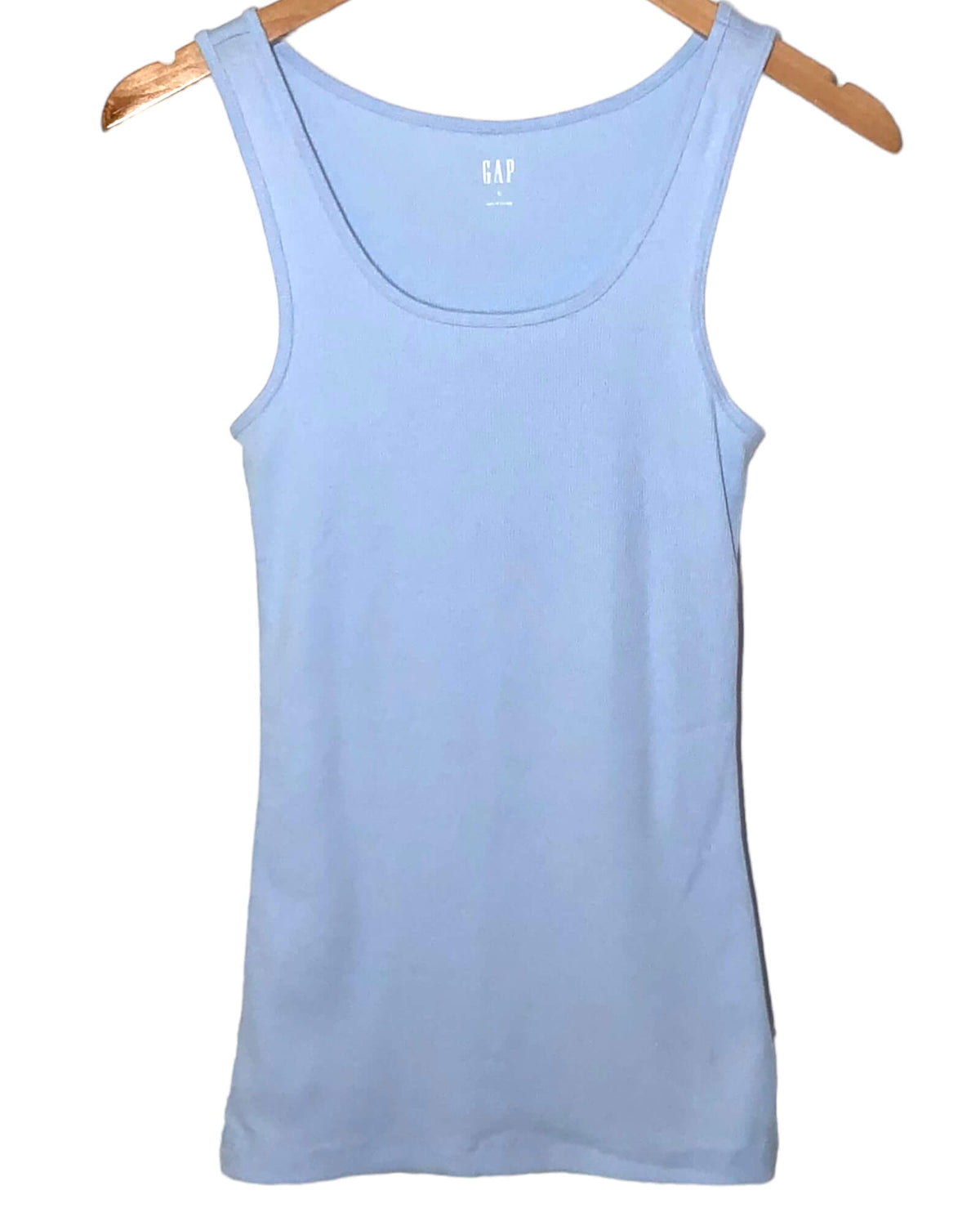 Cool Summer GAP sky blue ribbed tank top