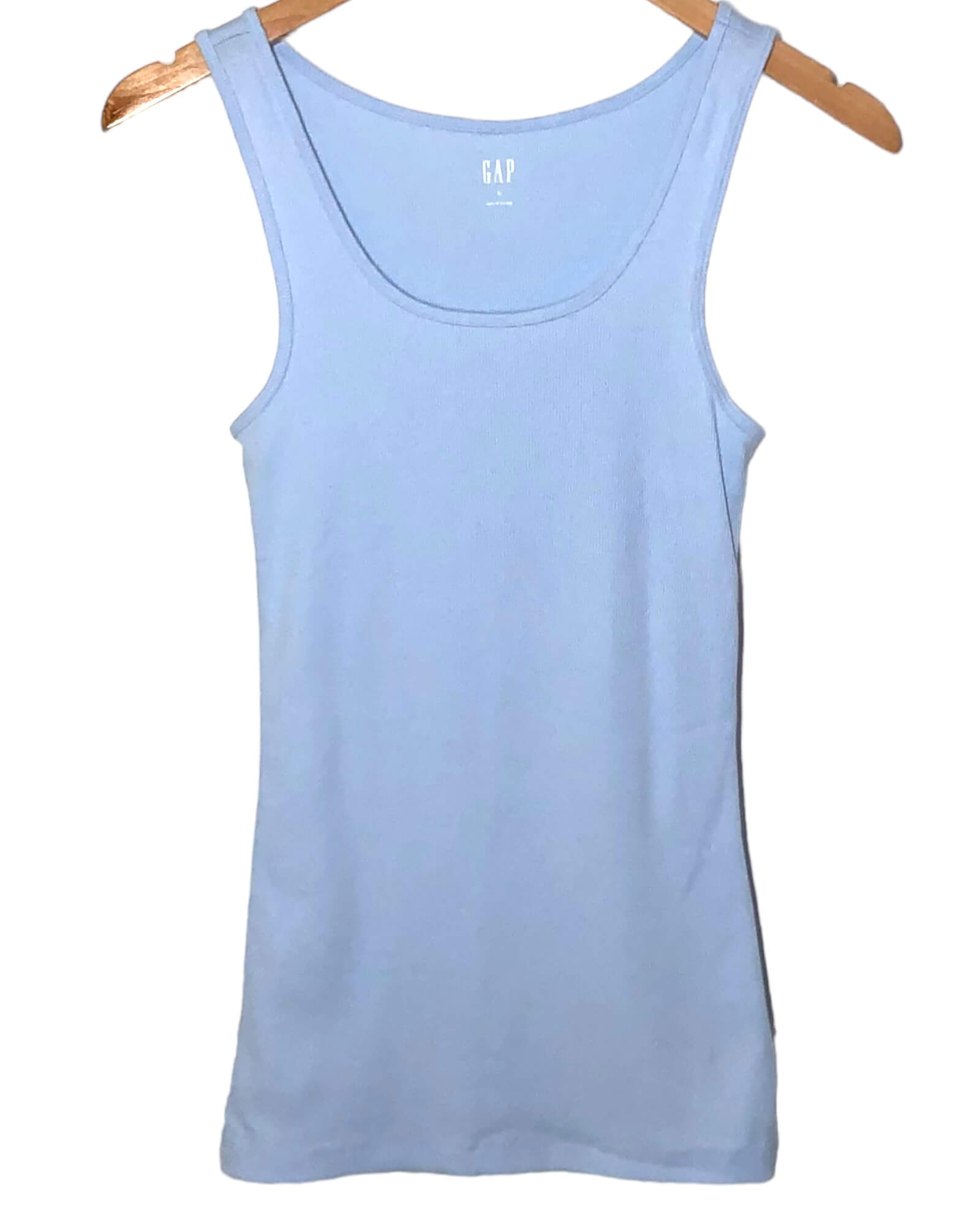 Cool Summer GAP sky blue ribbed tank top
