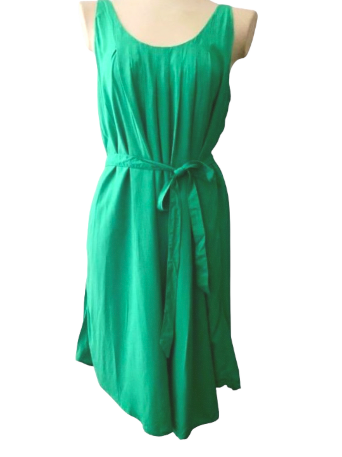 Cool Summer GAP meadow green sleeveless pleated swing dress