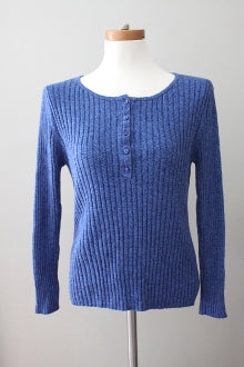 Cool Summer HANNAH blue heather sweater