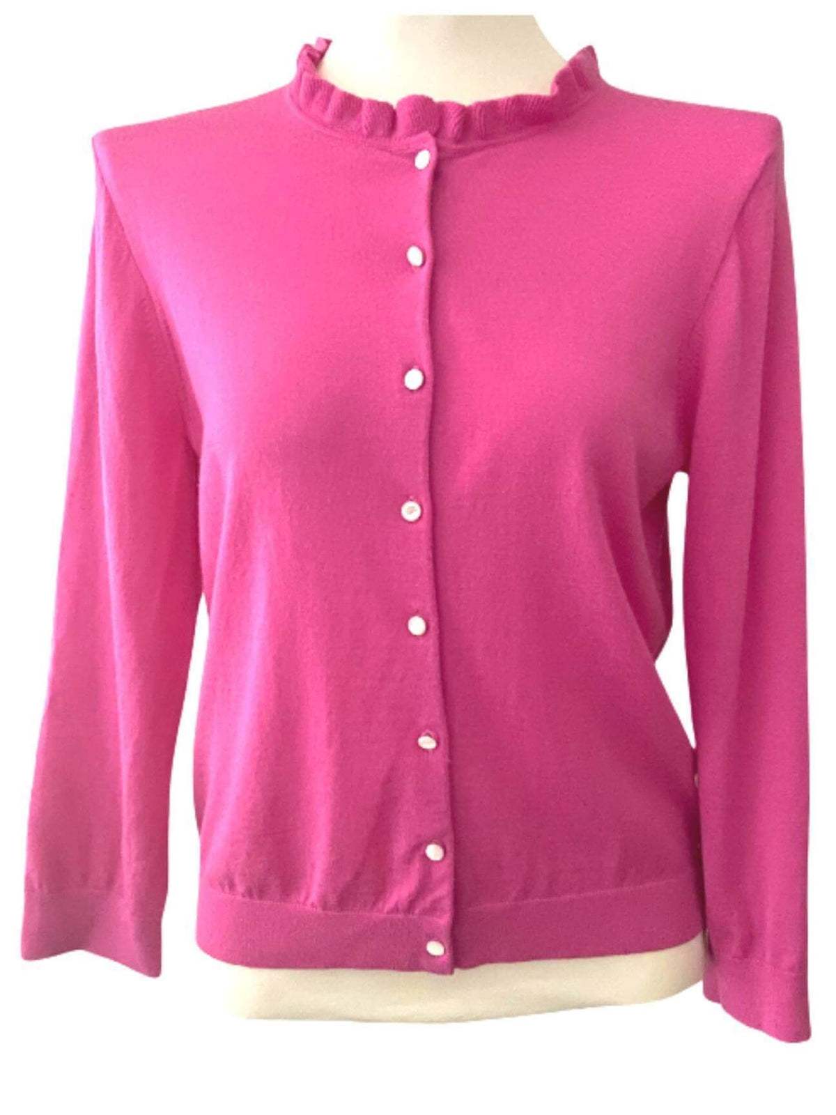 Cool Summer J.CREW pink wool cardigan sweater