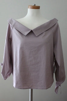 Cool Summer LEITH purple quail blouse