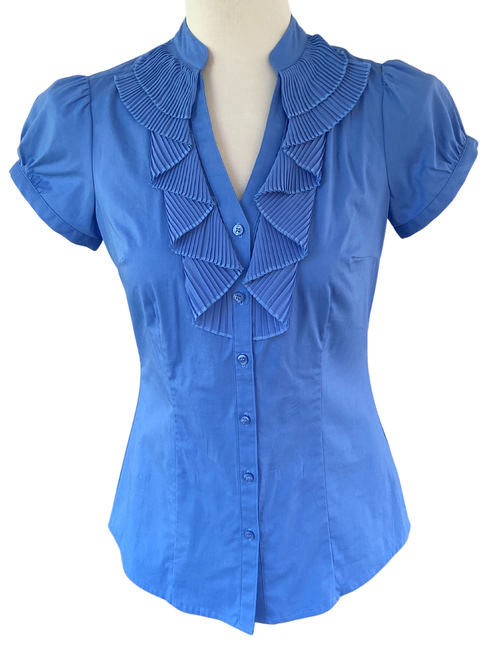 Cool Summer LIMITED cornflower ruffle top
