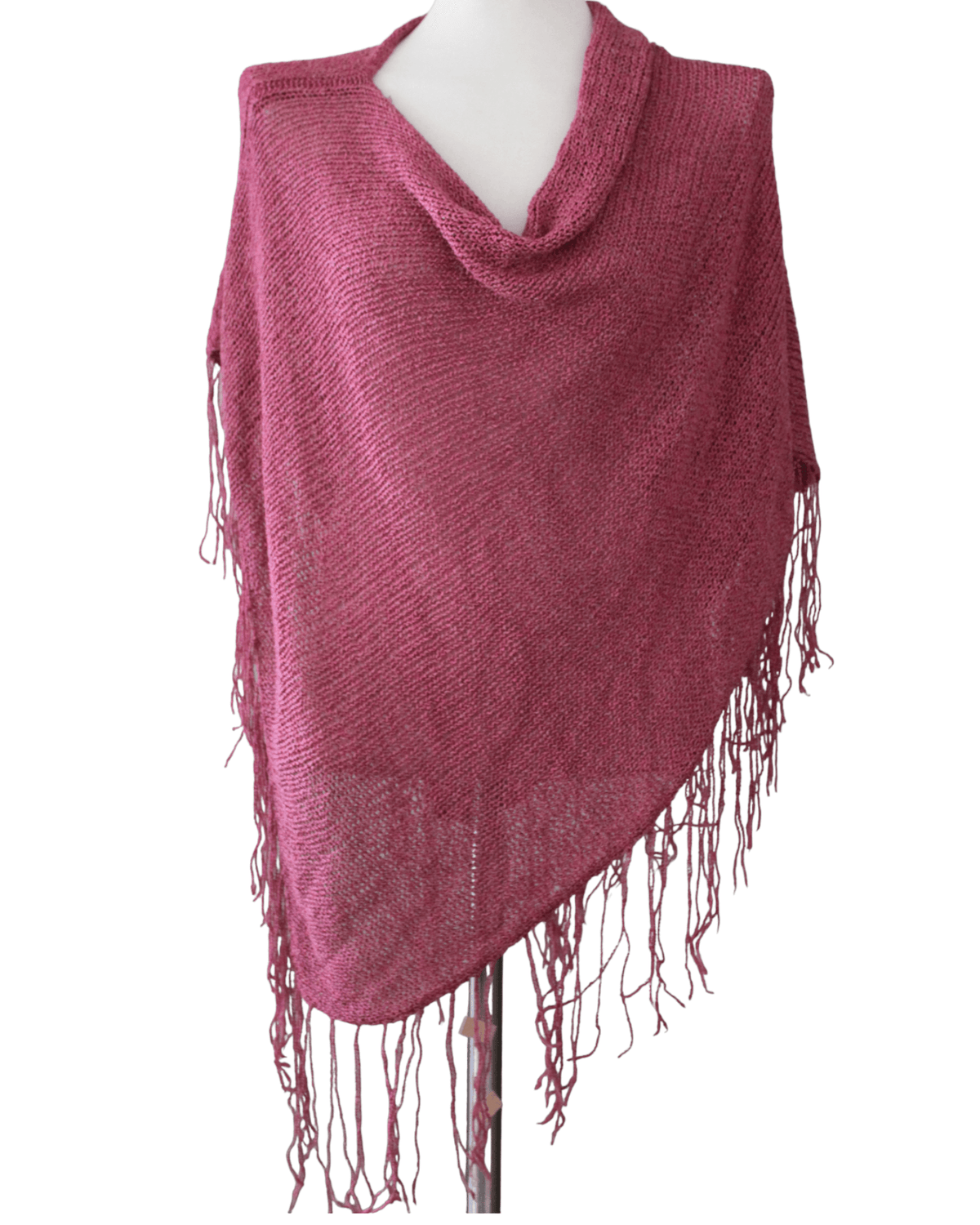 Cool Summer LIZ CLAIBORNE fringe poncho shawl