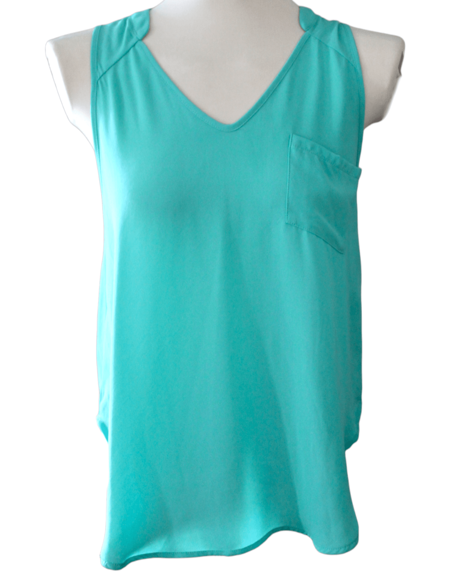 Cool Summer LUSH mint green sleeveless pocket top