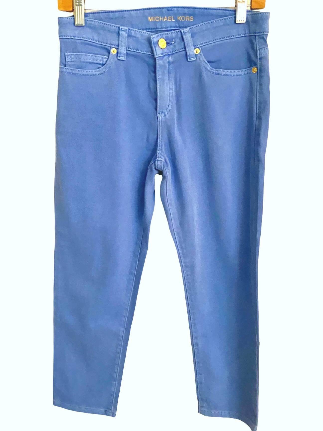 Cool Summer MICHAEL KORS periwinkle blue cropped jeans