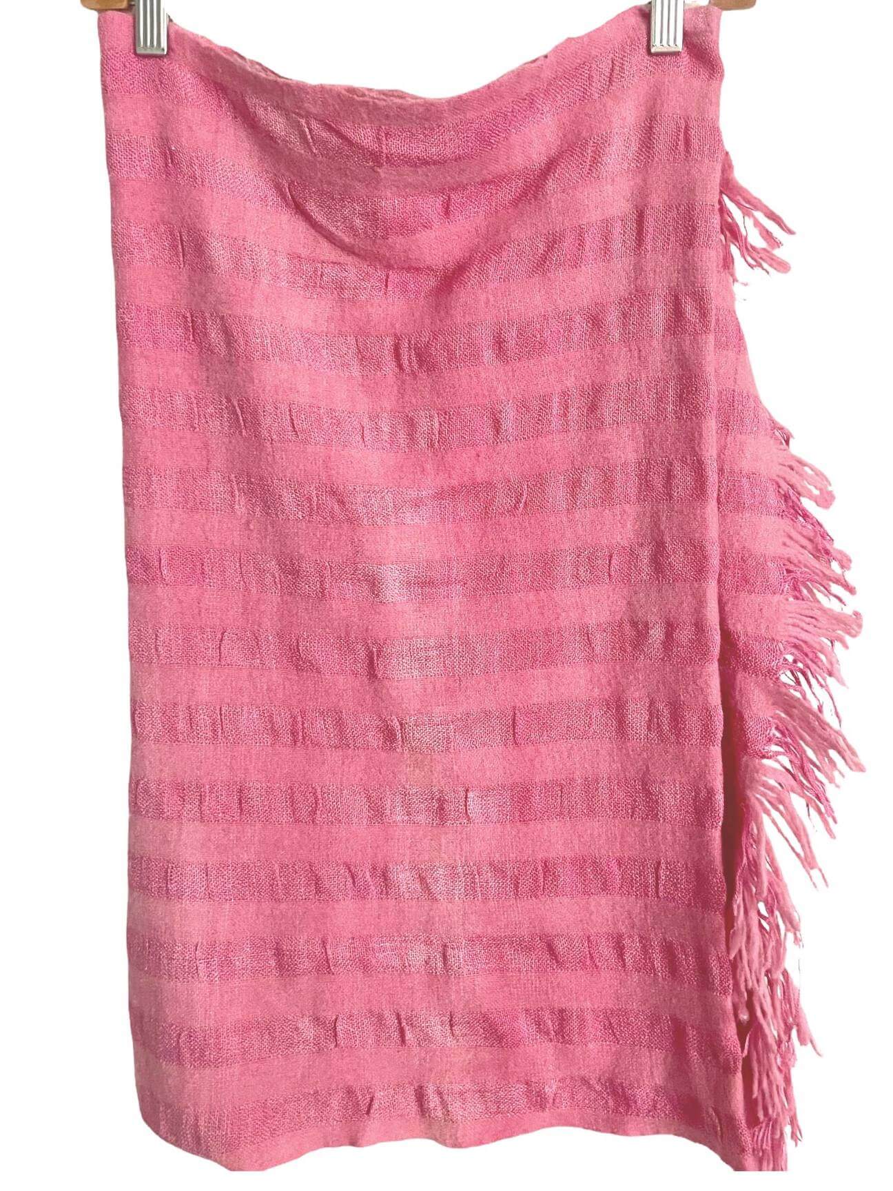 Cool Summer PURPLE COW CREATIONS woven pink shawl