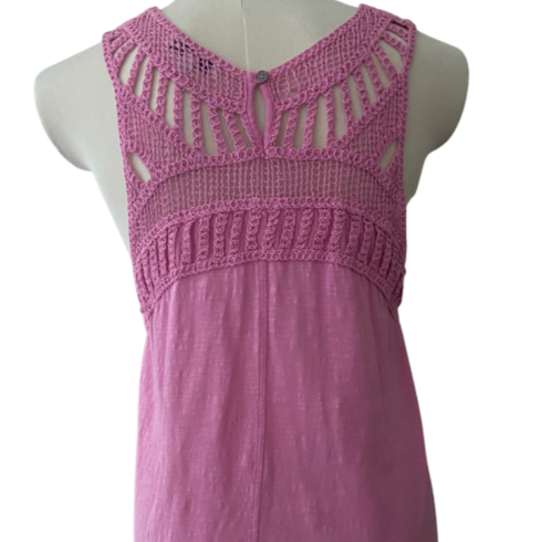 Cool Summer SONOMA pink crochet top