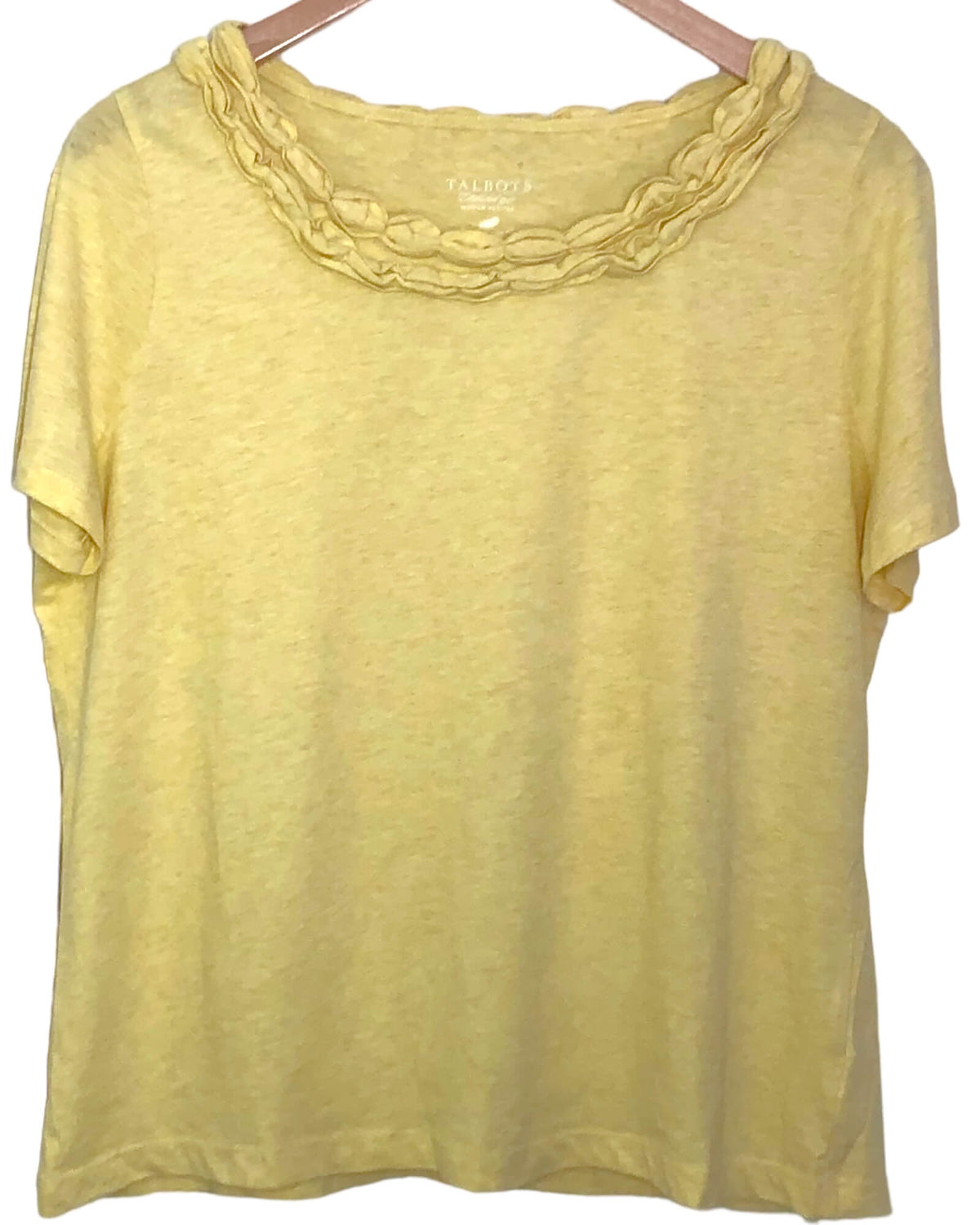 Cool Summer TALBOTS buttercup yellow t-shirt