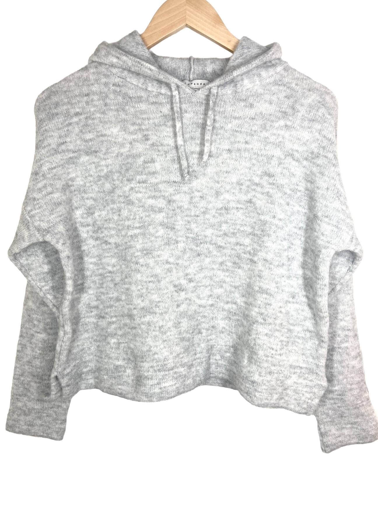 Cool Summer TOPSHOP heather gray hooded sweater