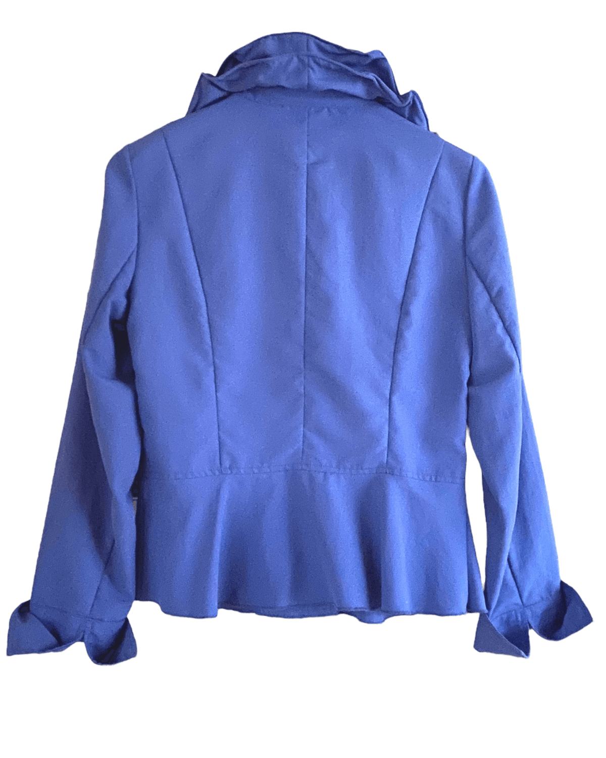 Cool Summer Periwinkle Ruffle Collar Jacket