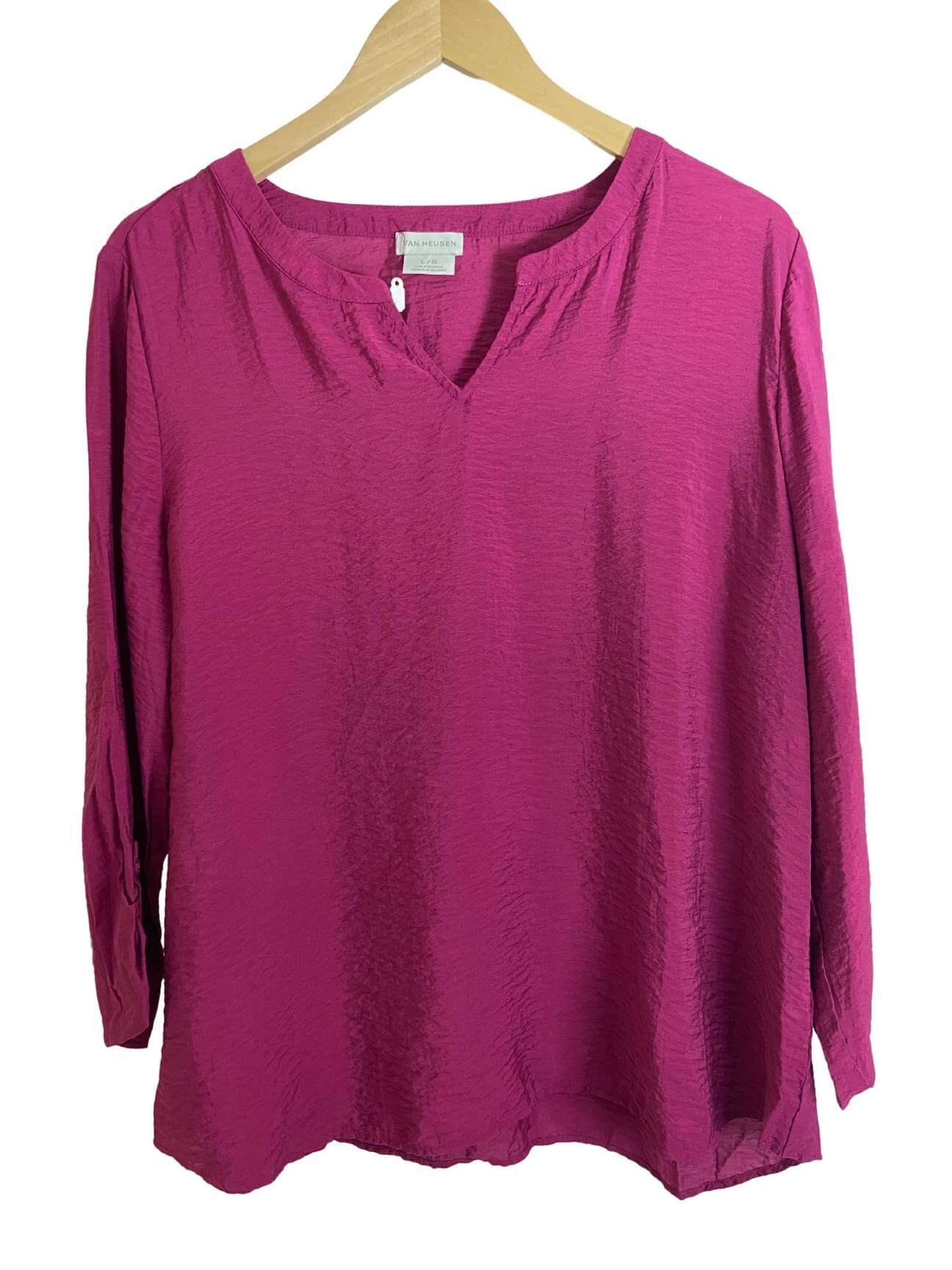 Cool Winter Van Heusen berry blouse 