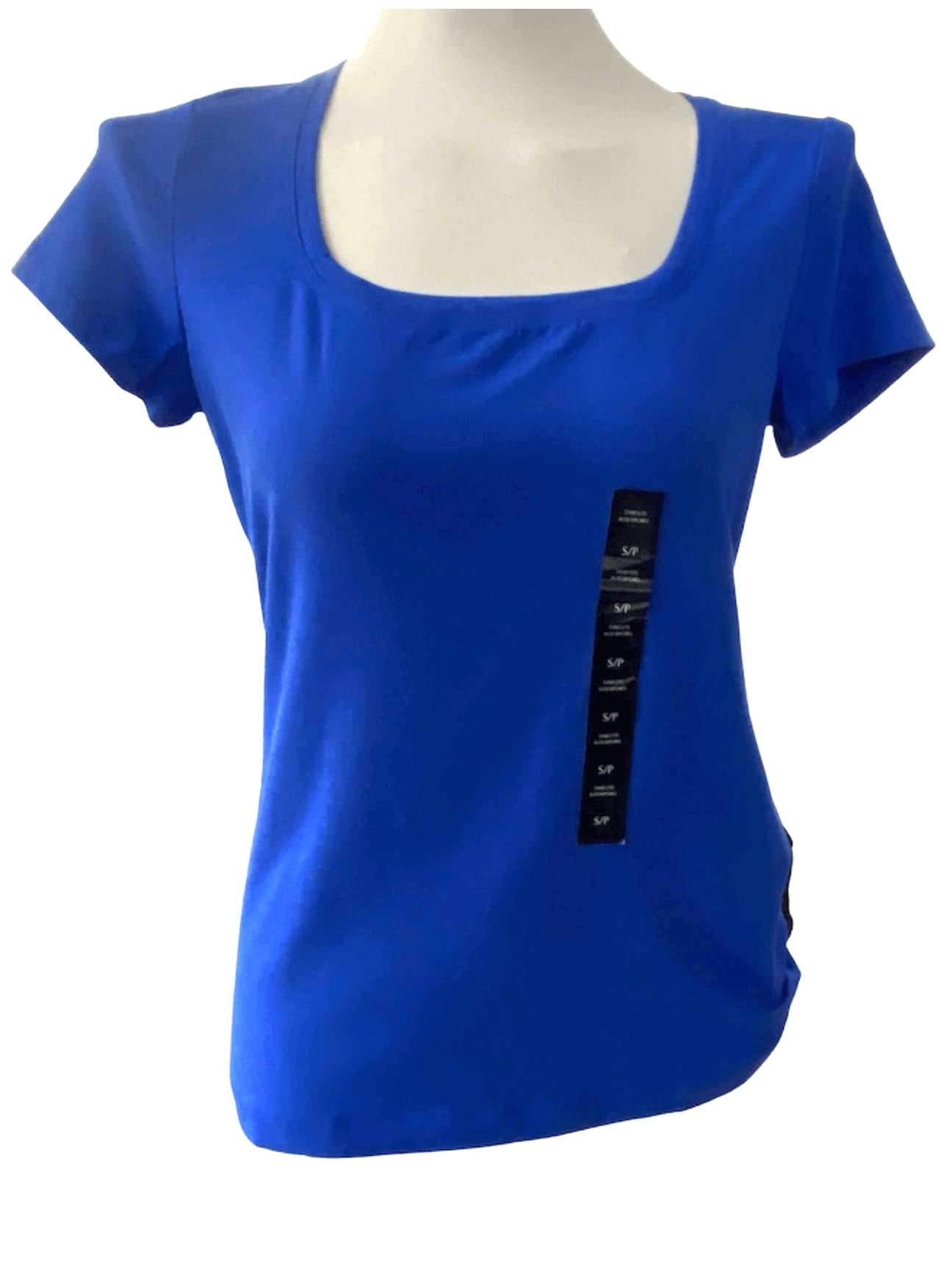 Cool Winter BANANA REPUBLIC blue square neck tee