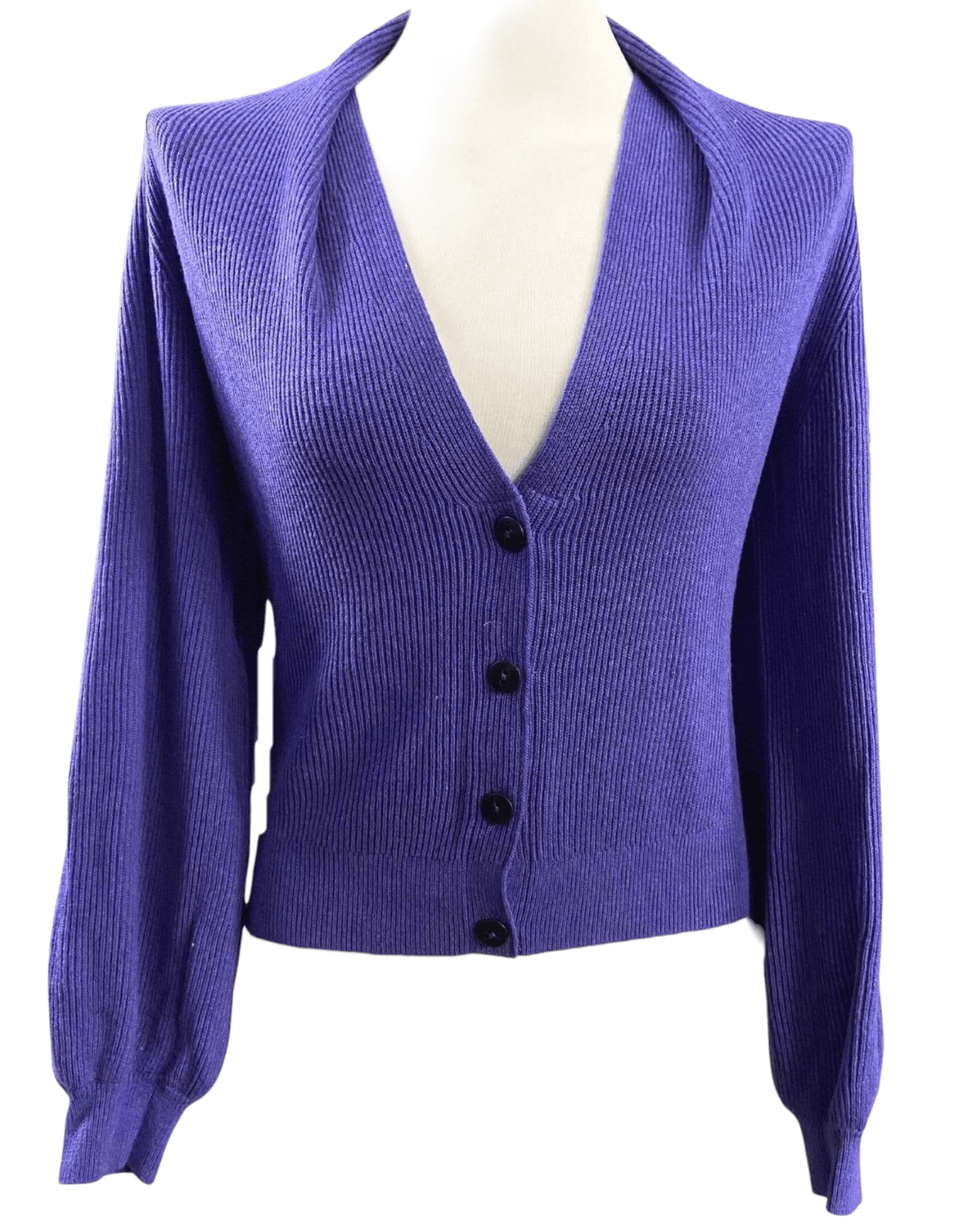 Cool Winter CABI purple cardigan sweater