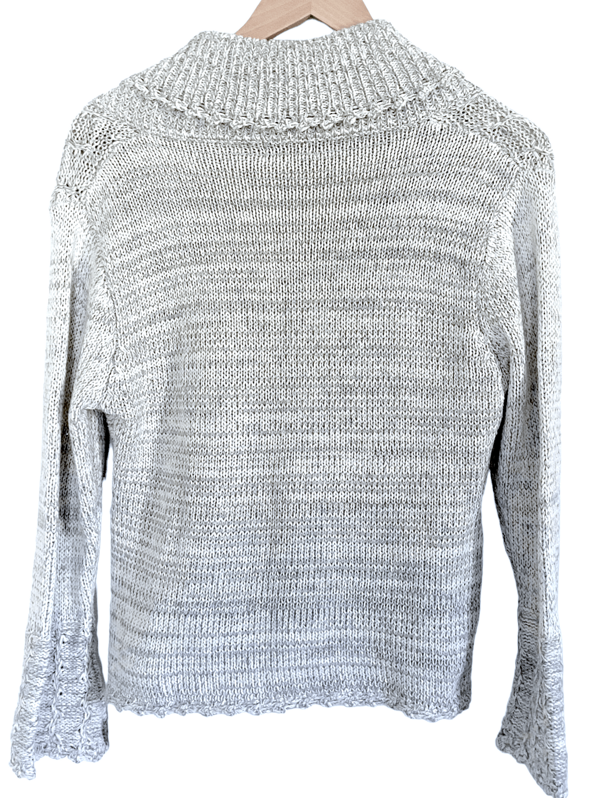 Cool Winter gray marl contrast knit sweater jacket TIVOLI IRELAND 