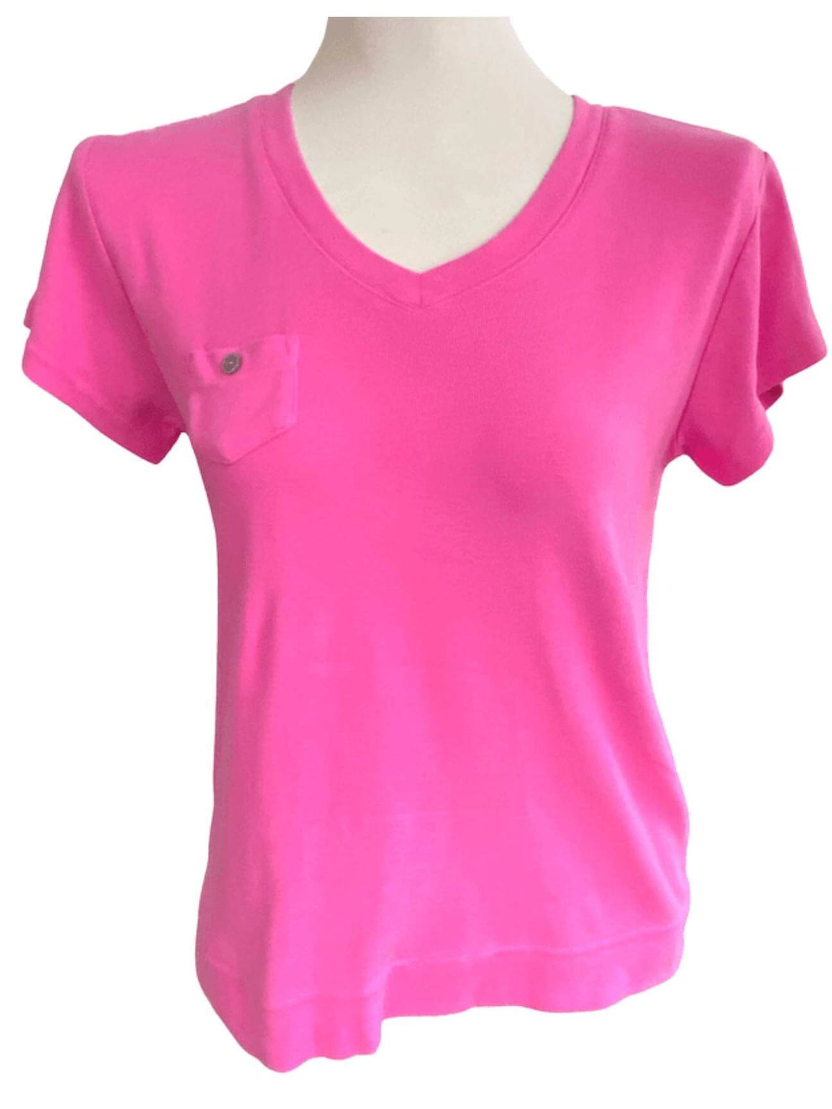 Cool Winter FRESH PRODUCE pink pocket t-shirt