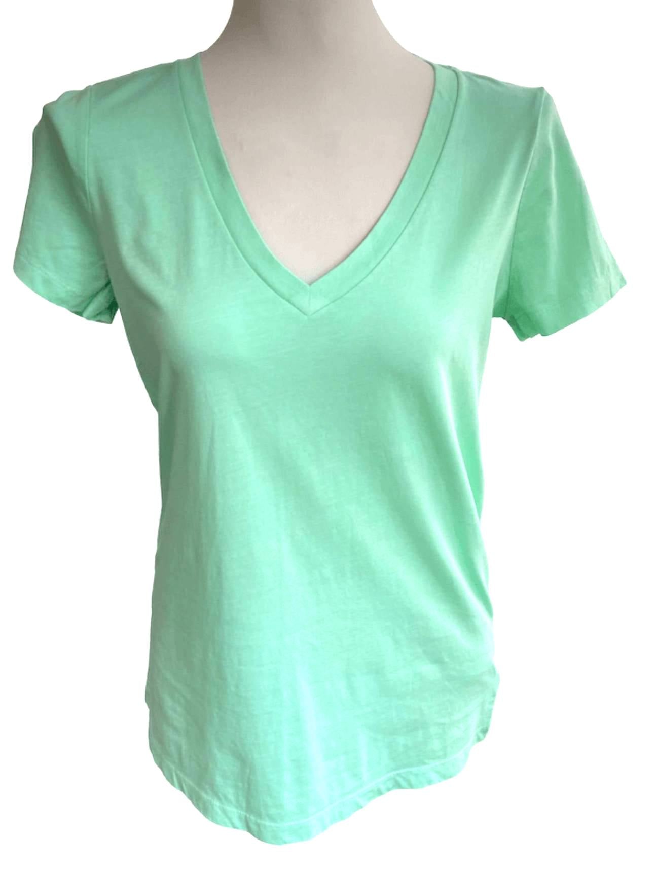 Dark Winter GAP mint v-neck tee