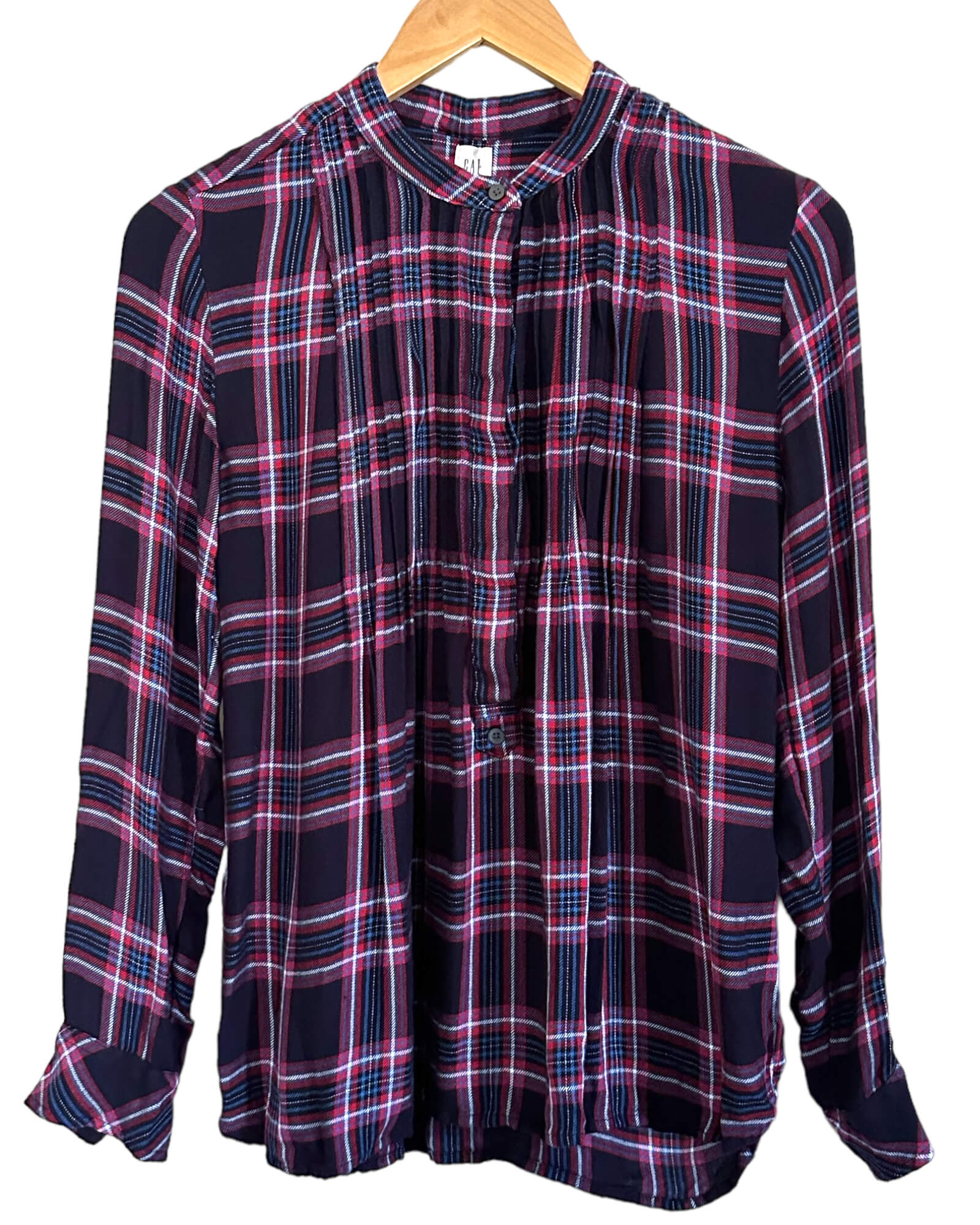 Cool Winter GAP plaid popover pleated shirt