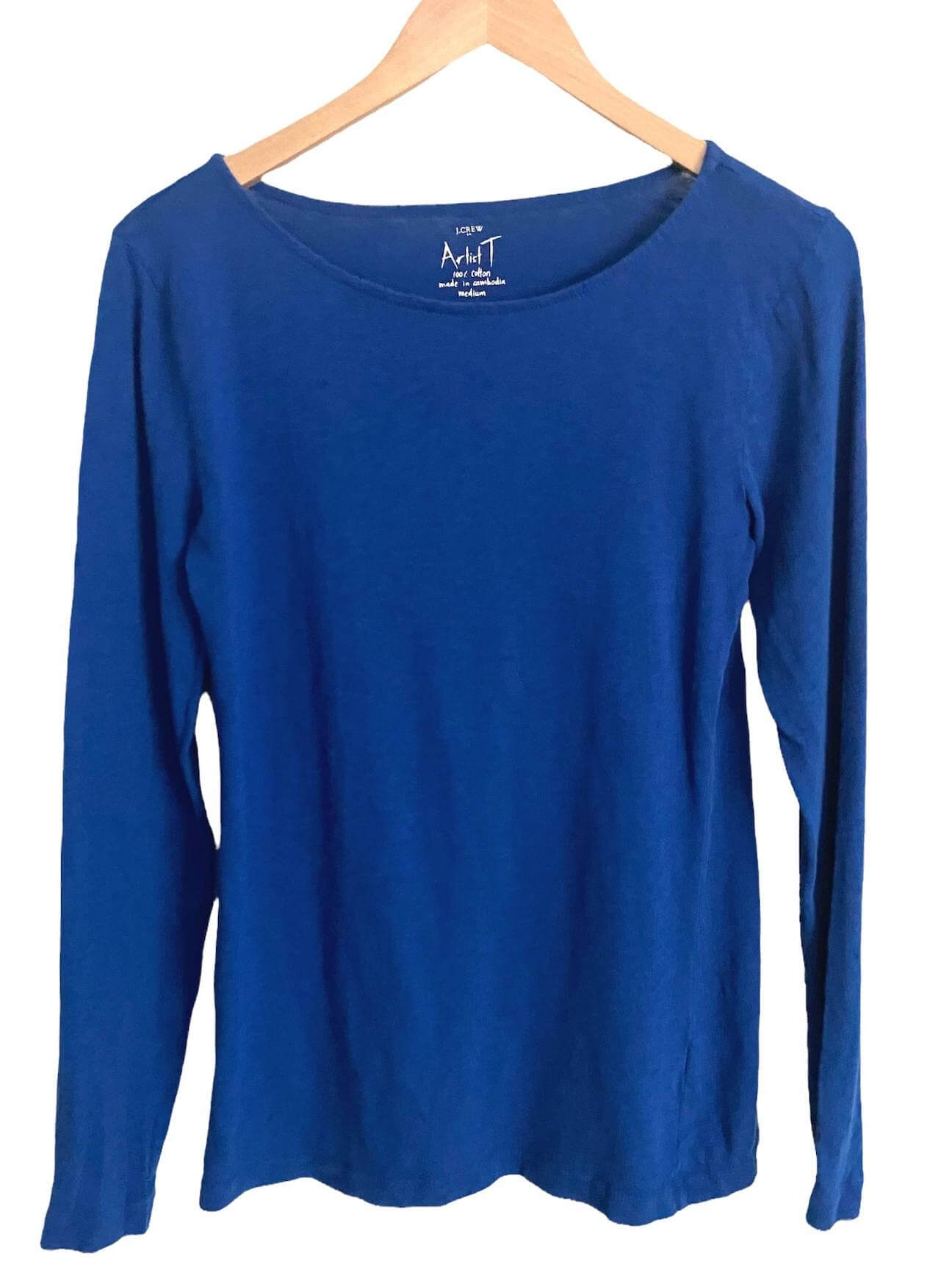 Cool Winter J.Crew cobalt tee