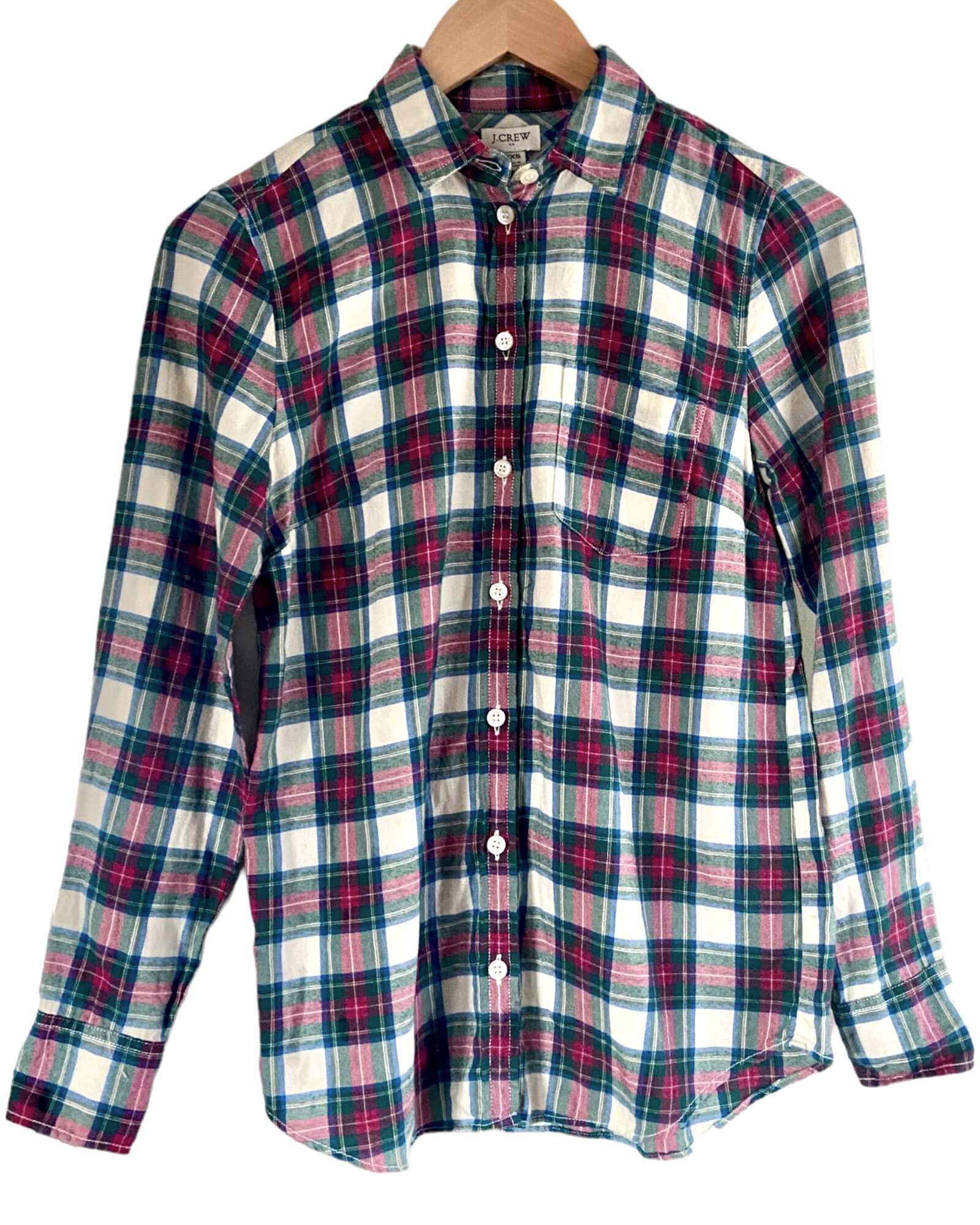 Cool Winter J.CREW plaid flannel boyfriend shirt
