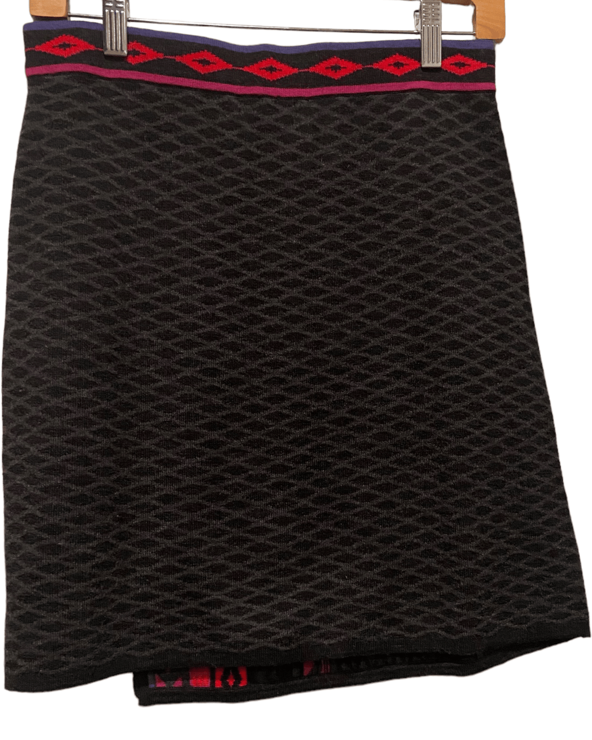 Cool Winter Crimson Clover gray pink red ski sweater skirt