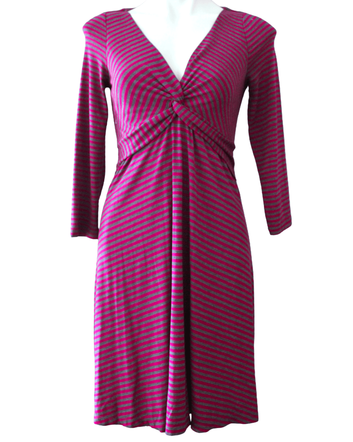 Cool Winter LILKA ANTHROPOLOGIE striped jersey knit twist dress 