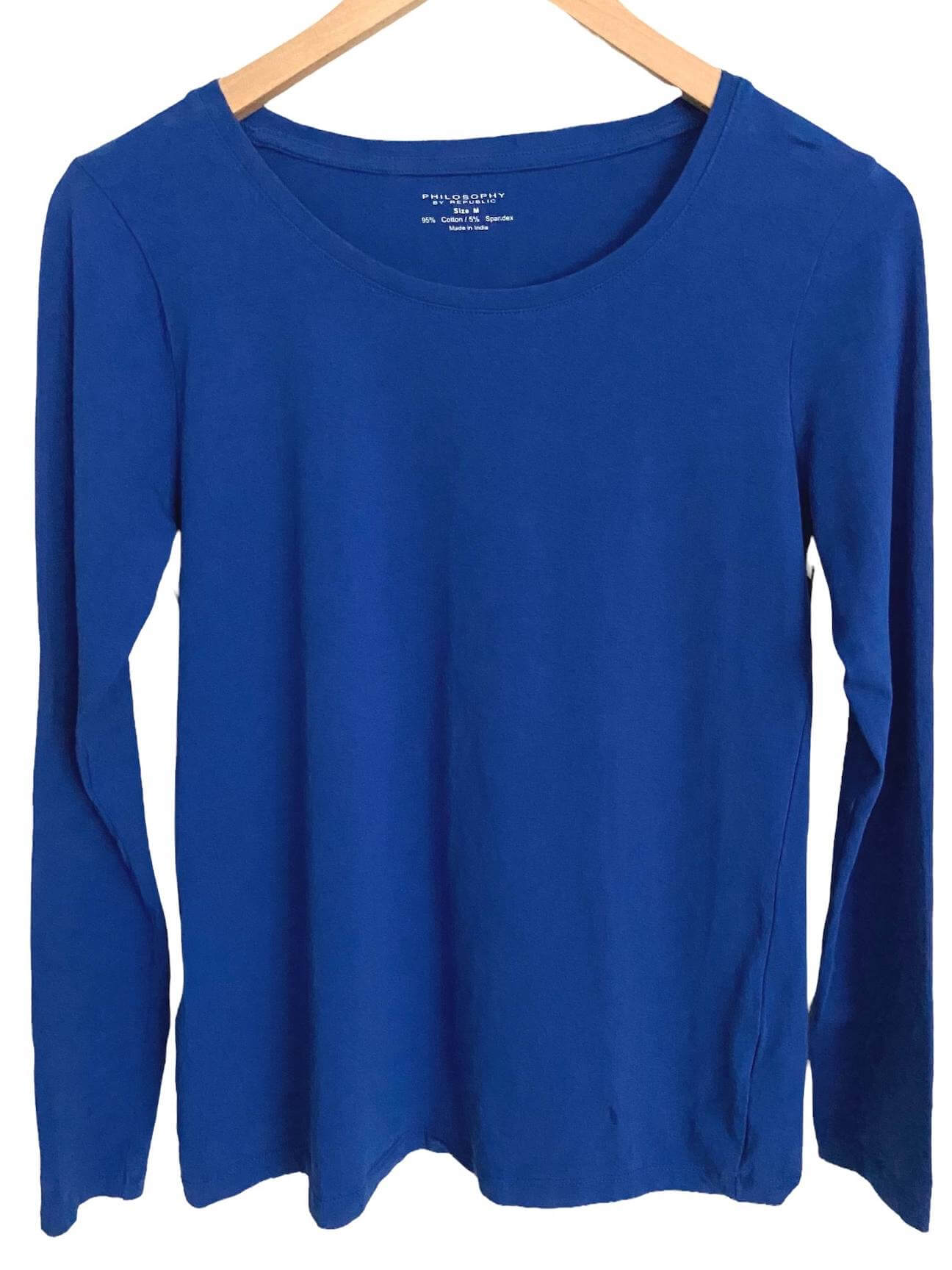 Cool Winter PHILOSOPHY cobalt blue tee