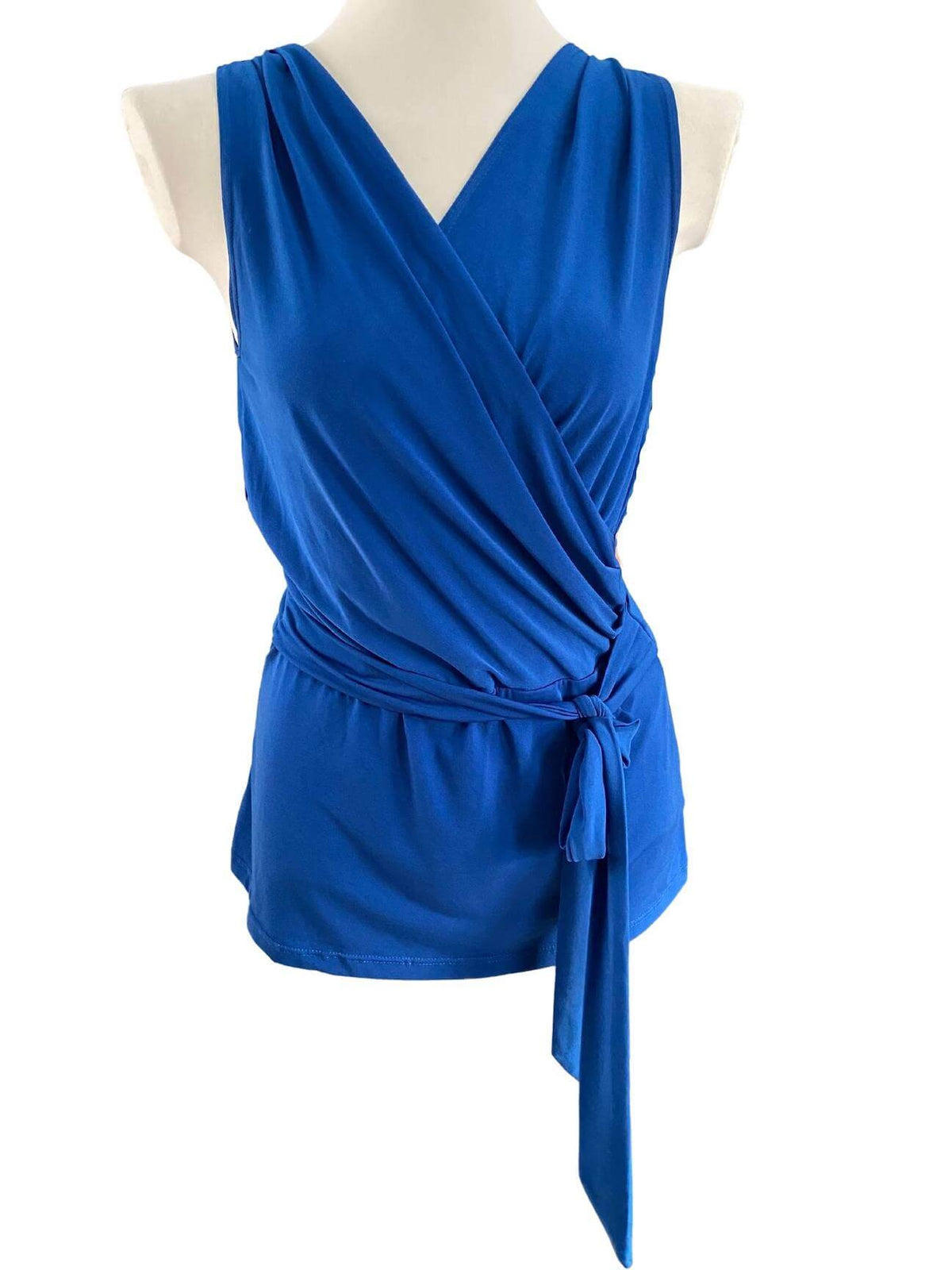 Cool Winter VENUS sapphire wrap blouse