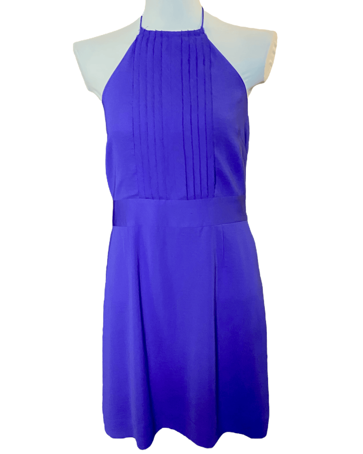 Cool Winter BANANA REPUBLIC violet purple tuxedo pleated halter dress