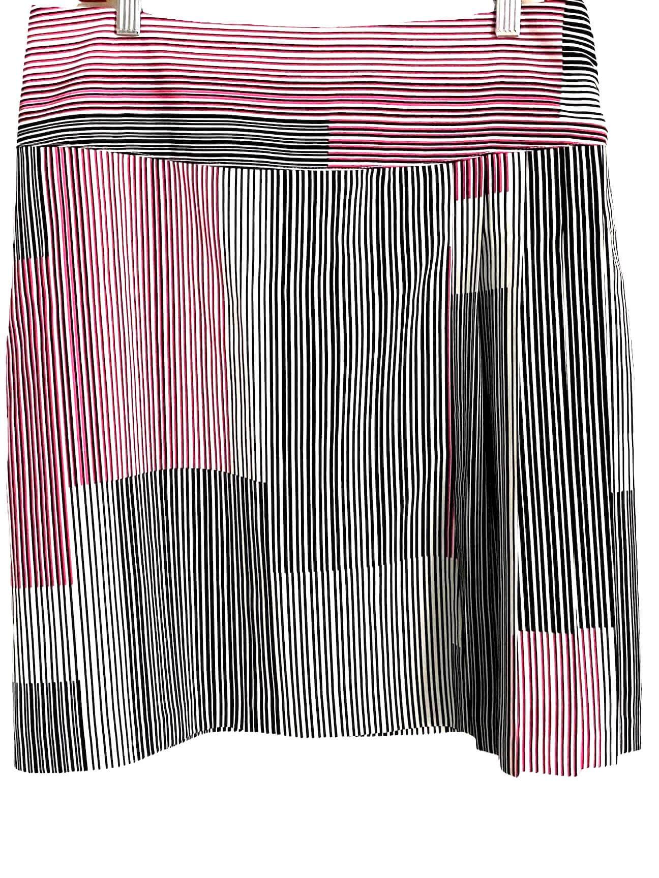 Cool Winter WORTHINGTON pink and black block print skirt