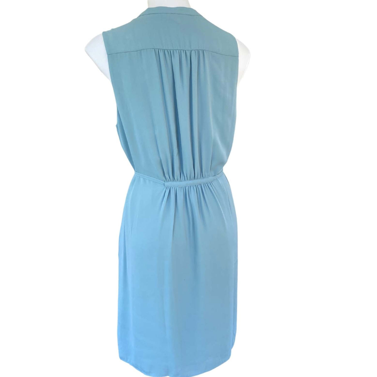 Soft Summer H&amp;M sage green sleeveless tie-belt dress