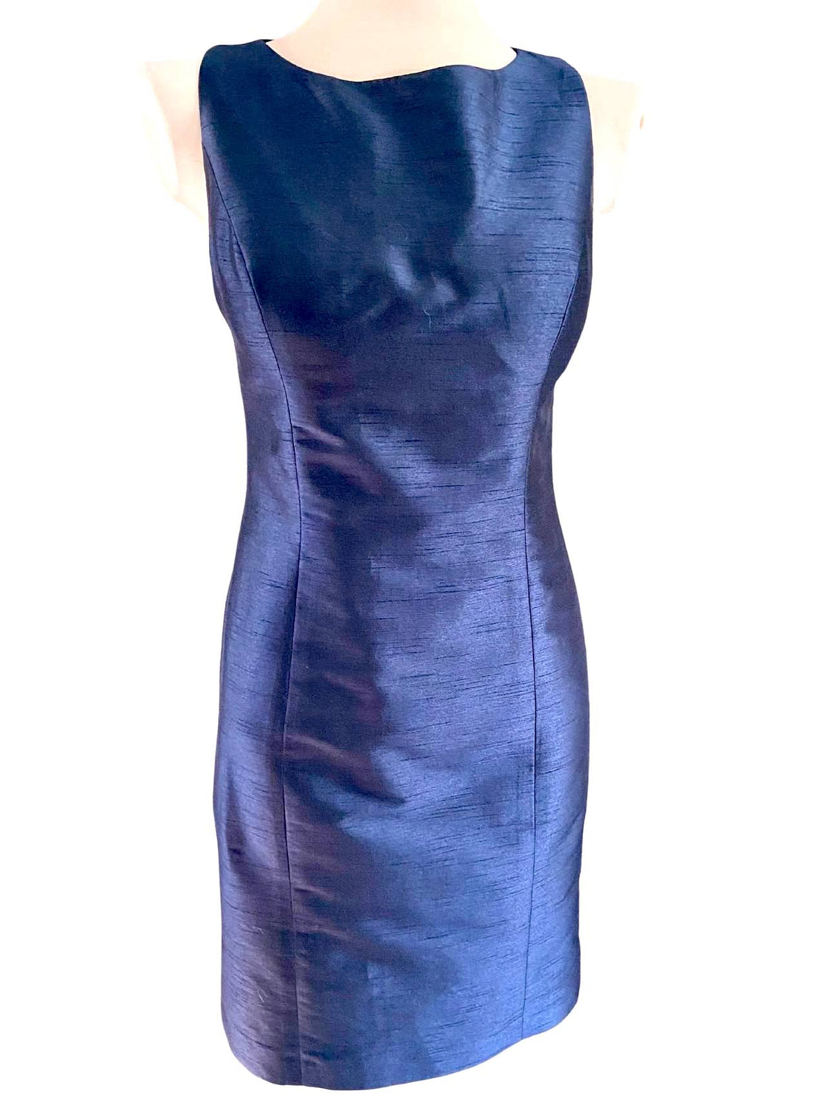 Dark Autumn ALFRED SUNG bow back midnight blue dress