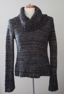 Dark Autumn ANN TAYLOR LOFT patterned cowl sweater
