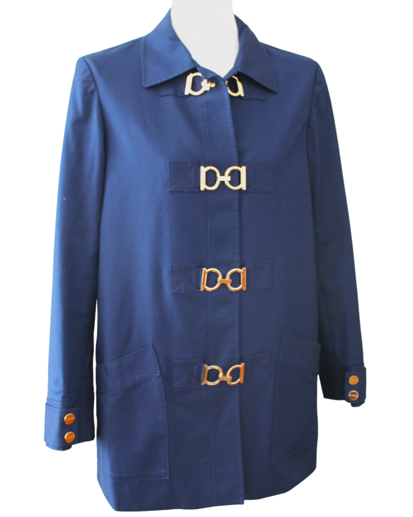 Dark Autumn Jones New York navy trench coat