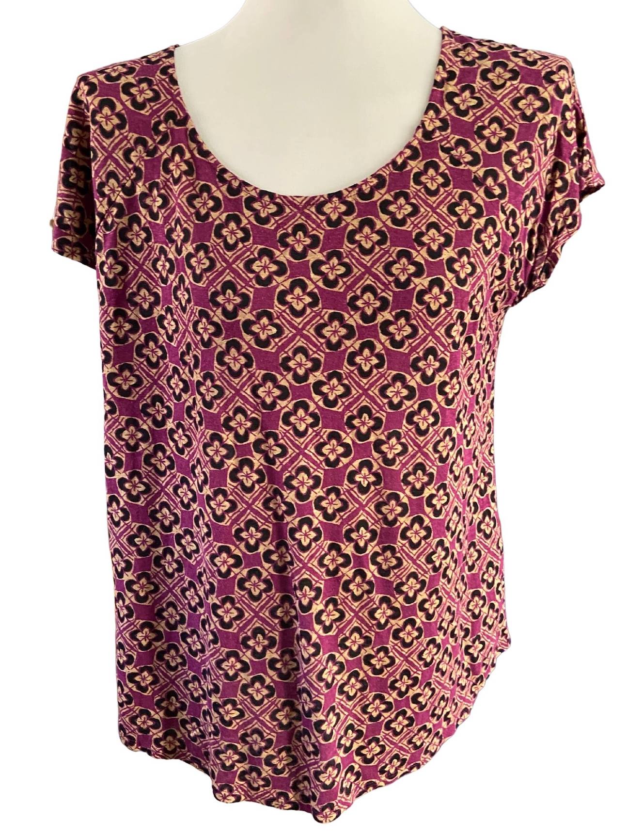 Dark Autumn LUCKY BRAND plum print tee