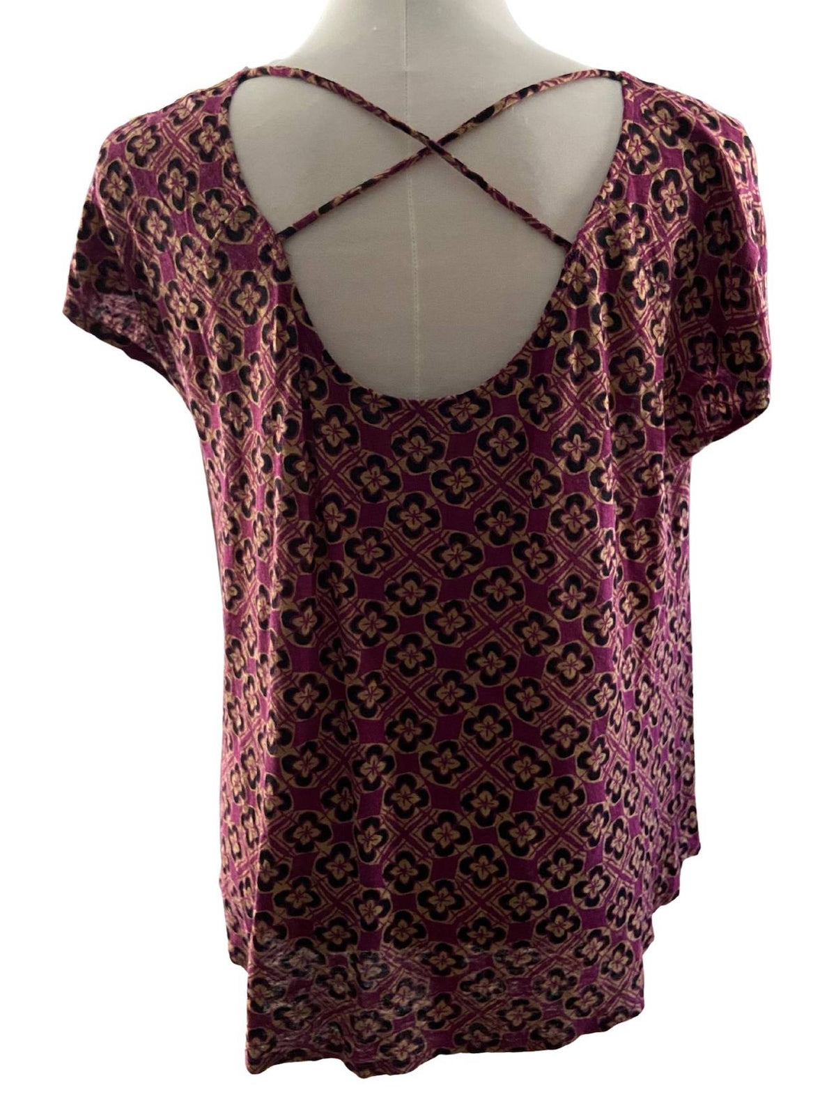 Dark Autumn LUCKY BRAND floral print cross back top