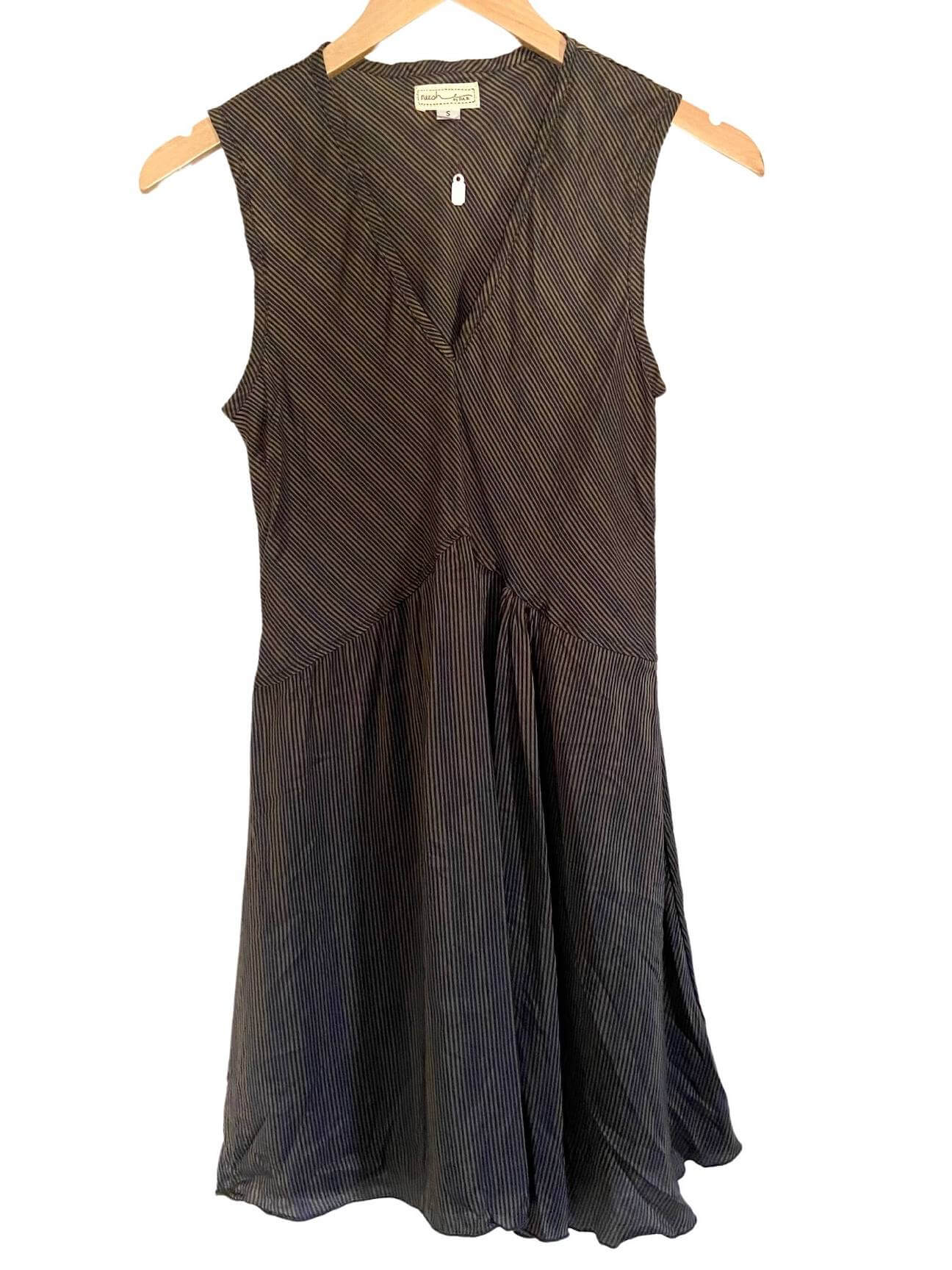 Dark Autumn NEESH by DAR for ANTHROPOLOGIE pinstripe sleeveless dress