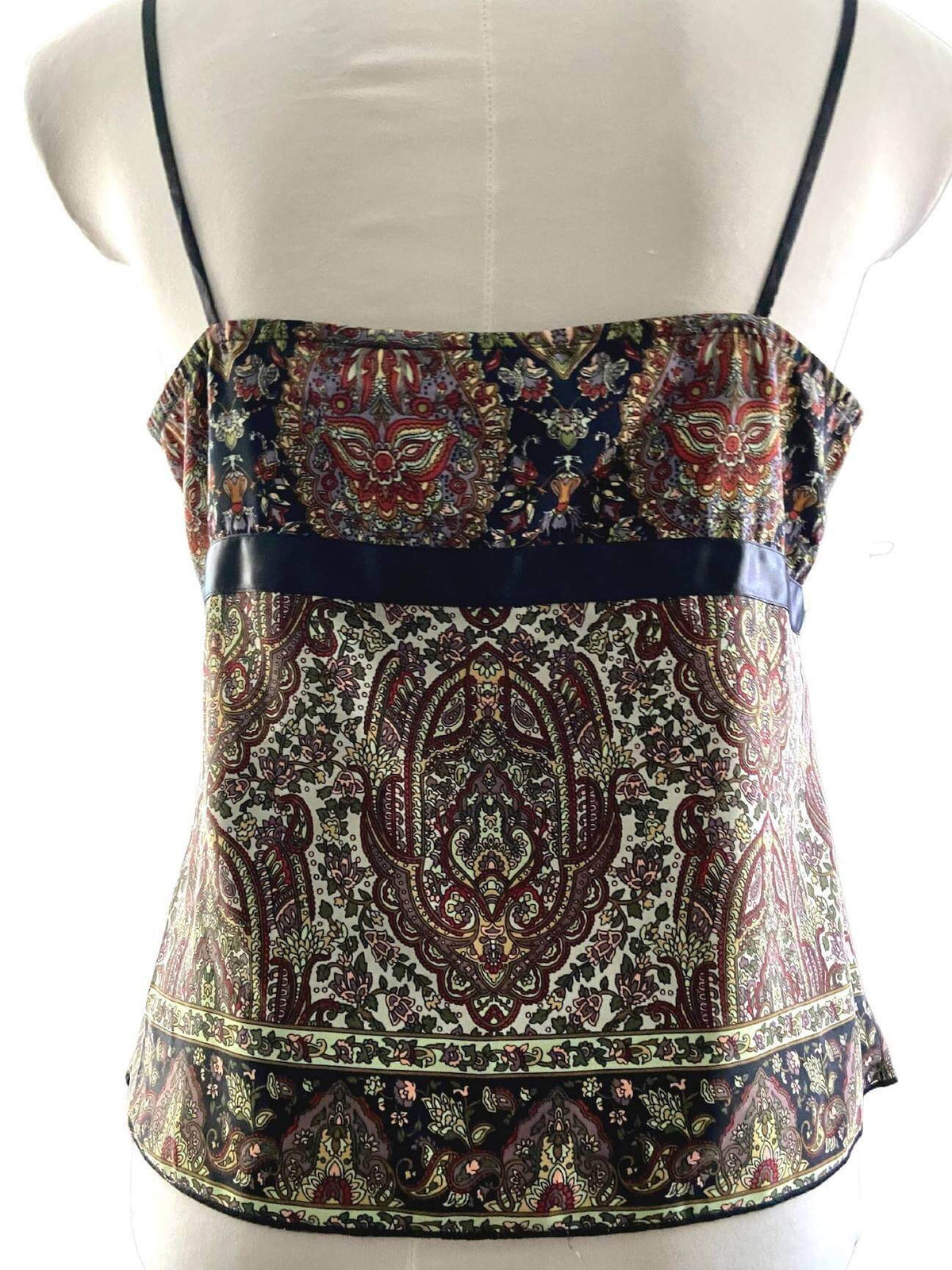 Dark Autumn NINE WEST paisley ribbon top